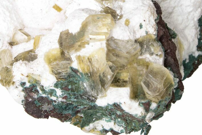 Gemmy Heulandite Crystals on Mordenite - Maharashtra, India #195612